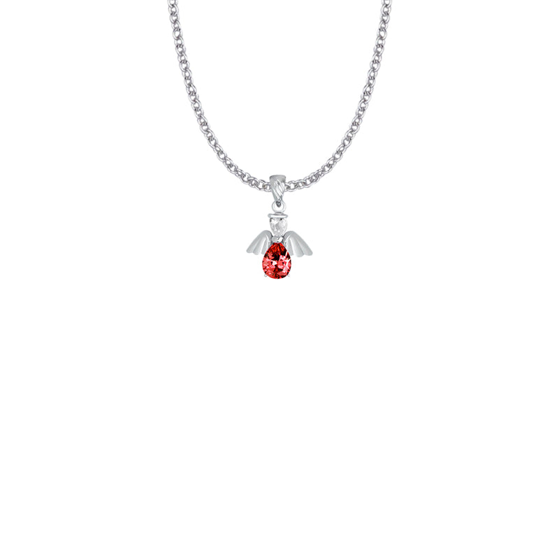 Angel Wing Birthstone Necklace