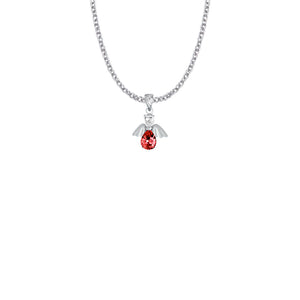 Angel Wing Birthstone Necklace