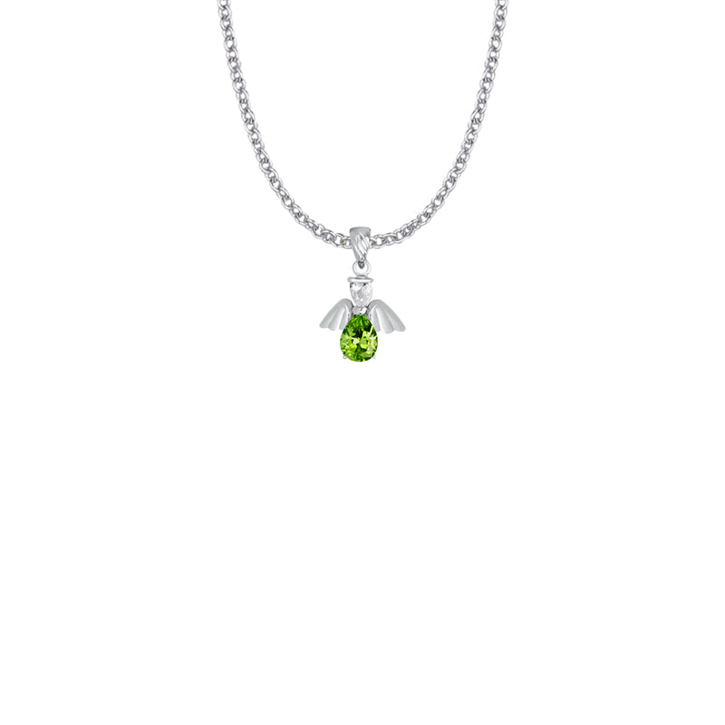 Angel Wing Birthstone Necklace
