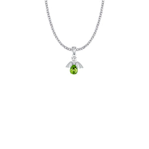 Angel Wing Birthstone Necklace