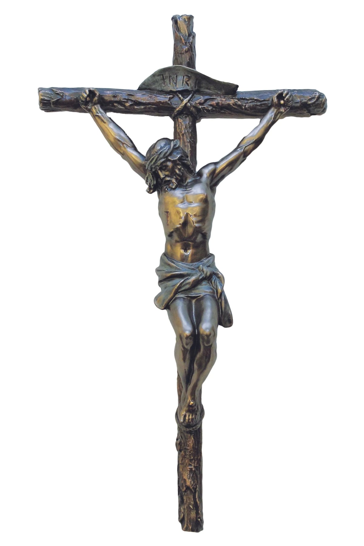 16-Inch Cold Cast Bronze Wall Crucifix