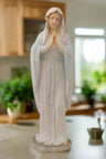 Praying Madonna Statue in Light Blue and Gold Stars - 11.75 inches