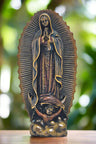Our Lady of Guadalupe Statue in Bronzed Resin - 9.5 inches