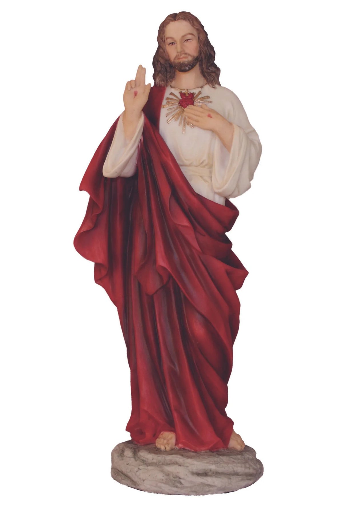 Sacred Heart of Jesus Statue, 12-Inch Resin