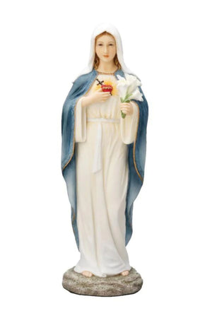 Immaculate Heart of Mary 8" Statue – Hand-Painted Veronese Collection