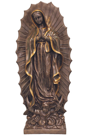 Our Lady of Guadalupe 43" Statue cold cast bronze