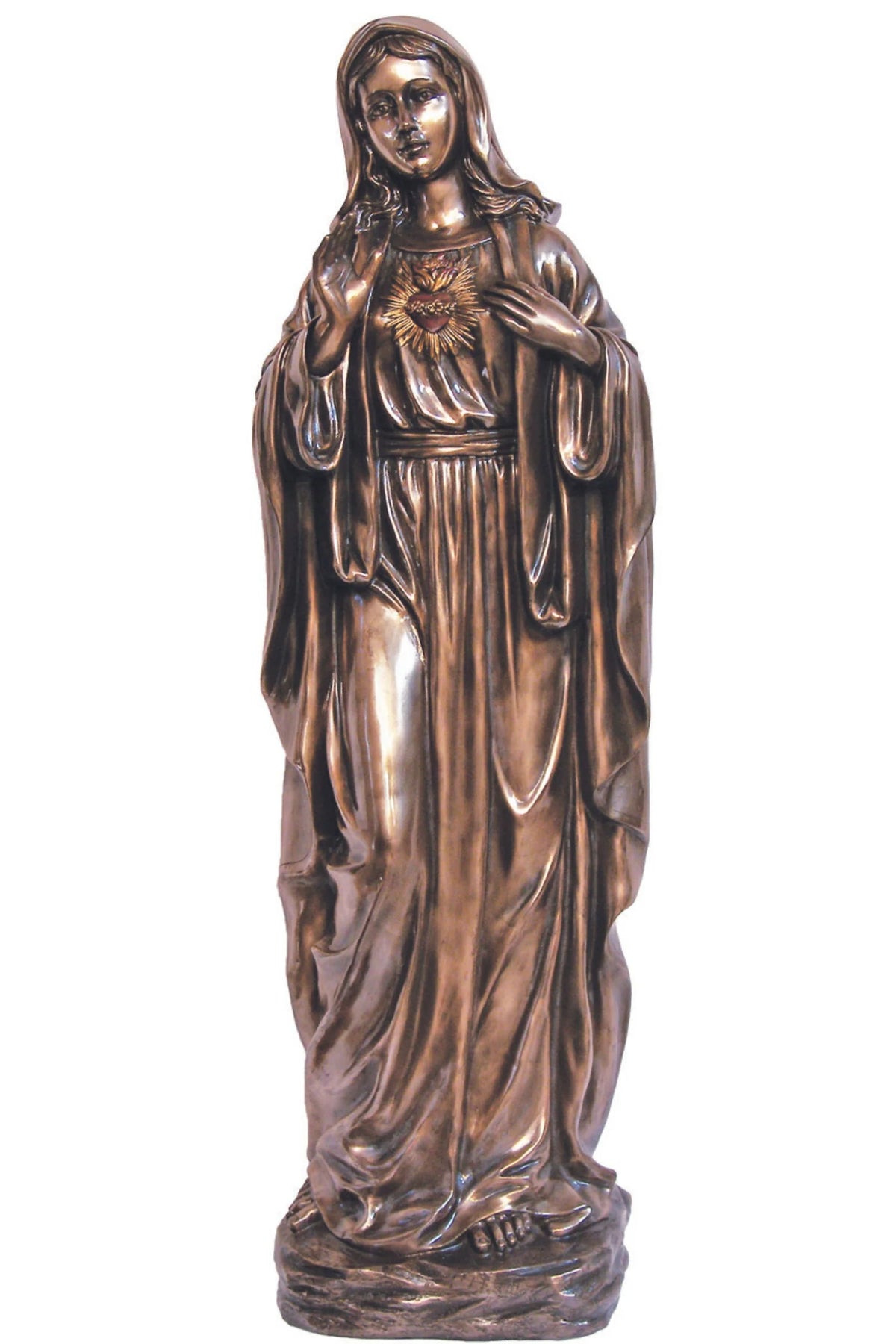 Immaculate Heart of Mary 39" Statue cold cast bronze