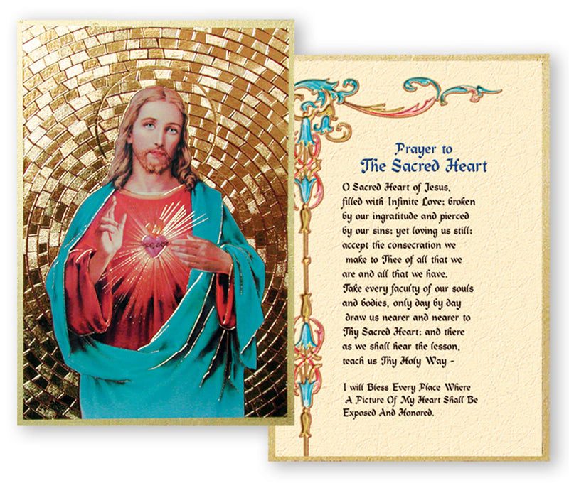 Sacred Heart of Jesus Prayer 4x6 Mosaic Plaque