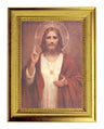 Sacred Heart of Jesus by Chambers 5x7 Print in Gold-Leaf Frame