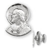 Sacred Heart Lapel Pin Sterling Silver