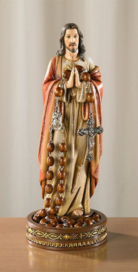Sacred Heart Rosary Holder 8.5' High