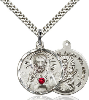 Sacred Heart and Our Lady of Mount Carmel Pendant