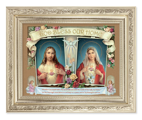 Sacred Hearts House Blessing 6x8 Print Under Glass