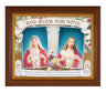 Sacred Hearts House Blessing  8x10 Textured Artboard Dark Walnut Frame