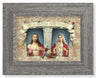 Sacred and Immaculate Heart House Blessing 7x9 Gray Oak Frame