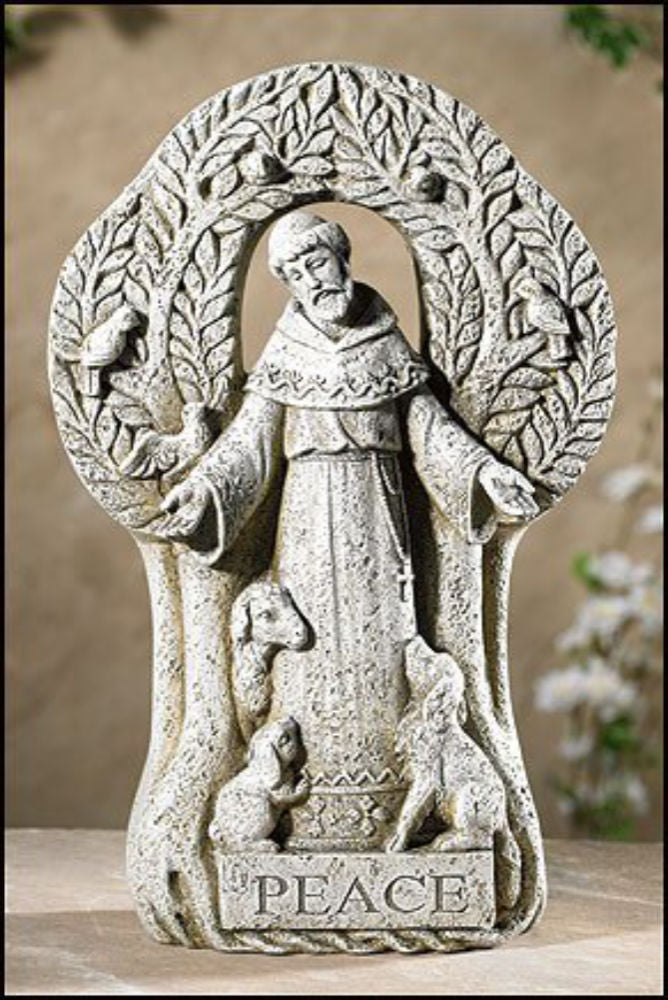 Saint Francis Peace Tree Garden Statue 12.5" High