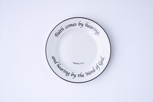 Daily Bread Scripture Salad & Luncheon Plates – Set of 4 Porcelain Plates with Bible Verses