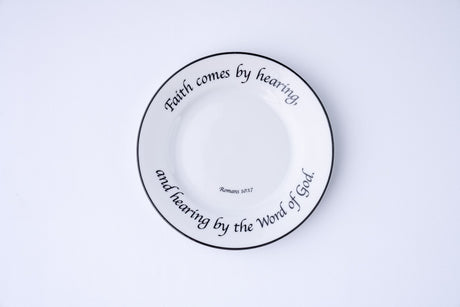 Daily Bread Scripture Salad & Luncheon Plates – Set of 4 Porcelain Plates with Bible Verses