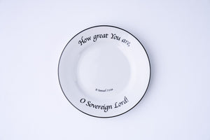 Daily Bread Scripture Salad & Luncheon Plates – Set of 4 Porcelain Plates with Bible Verses