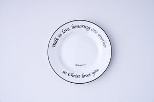 Daily Bread Scripture Salad & Luncheon Plates – Set of 4 Porcelain Plates with Bible Verses