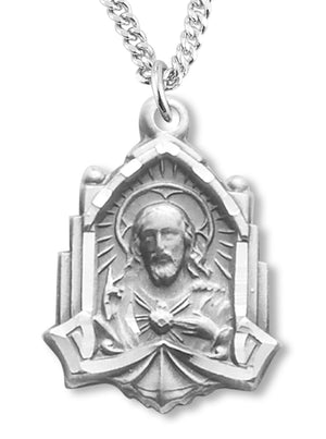 Cathedral Scapular Medal Sterling Silver Necklace