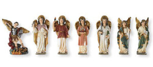 Seven Piece Archangel Statue Set 5 Inch High Statue