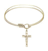 Smooth Bangle Bracelet with a Crucifix Charm