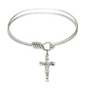 Smooth Bangle Bracelet with a Heart with Chalice Charm