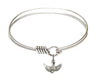 Smooth Bangle Bracelet with a Holy Spirit Charm