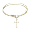 Smooth Bangle Bracelet with a Maltese Cross Charm