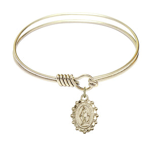 Smooth Bangle Bracelet with a Miraculous Charm