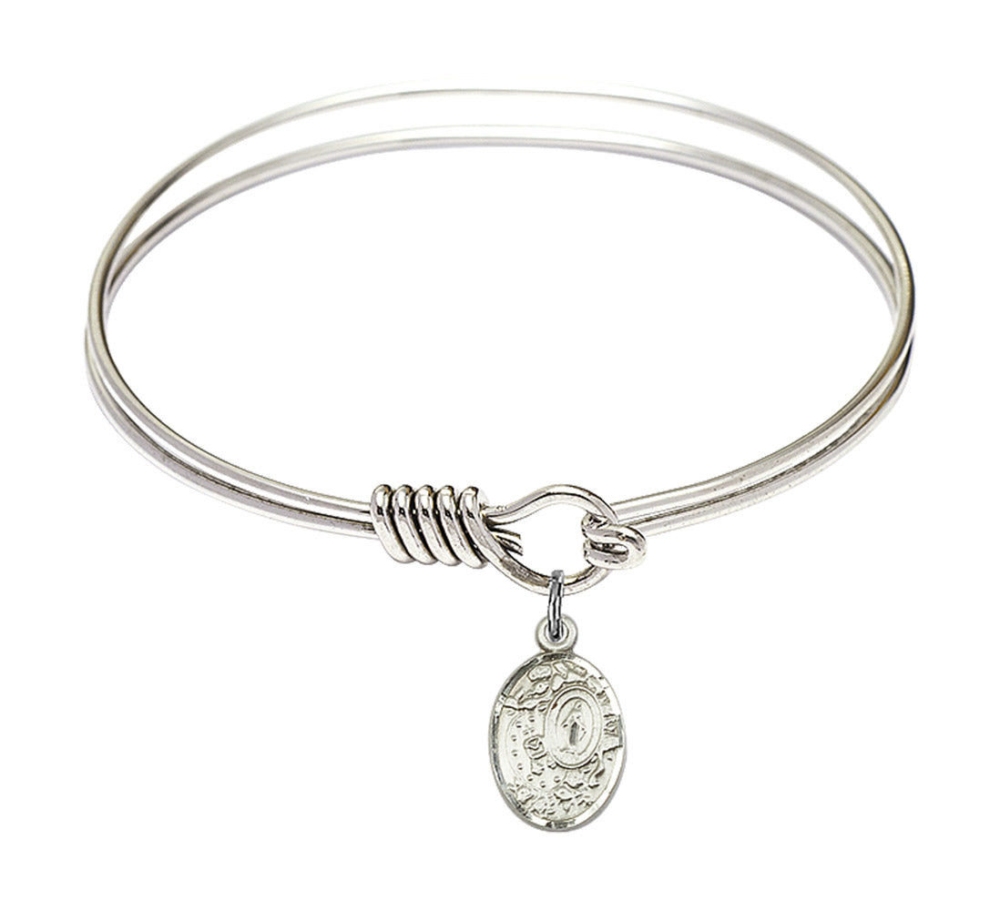 Smooth Bangle Bracelet with a Miraculous Charm
