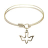 Smooth Bangle Bracelet with a  Open-Cut Holy Spirit Charm