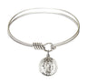 Smooth Bangle Bracelet with Our Lady of Guadalupe Charm