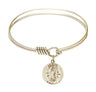 Smooth Bangle Bracelet with Our Lady of Guadalupe Charm