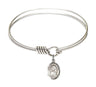 Smooth Bangle Bracelet with Our Lady of la Vang Charm