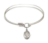 Smooth Bangle Bracelet with a Saint Alexander Sauli Charm