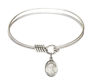 Smooth Bangle Bracelet with a Saint Apollonia Charm