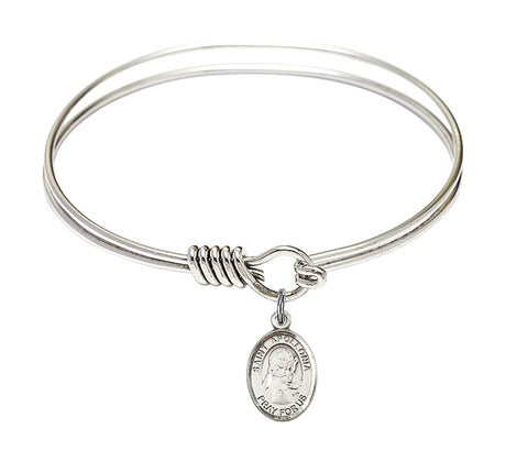 Smooth Bangle Bracelet with a Saint Apollonia Charm