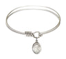 Smooth Bangle Bracelet with a Saint Apollonia Charm