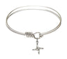 Smooth Bangle Bracelet with a Saint Brigid Cross Charm