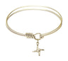 Smooth Bangle Bracelet with a Saint Brigid Cross Charm
