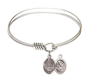 Smooth Bangle Bracelet with a Saint Cecilia Choir Charm