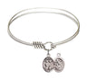 Smooth Bangle Bracelet with a Saint Cecilia Marching Band Charm