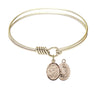Smooth Bangle Bracelet with a Saint Cecilia Marching Band Charm