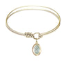 Smooth Bangle Bracelet with a Saint Christopher Charm