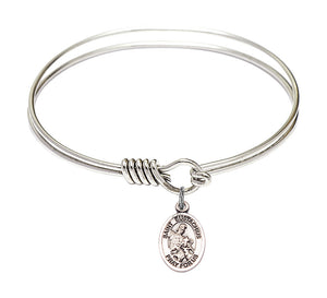 Smooth Bangle Bracelet with a Saint Eustachius Charm