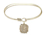 Smooth Bangle Bracelet with a Saint Florian Charm