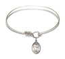 Smooth Bangle Bracelet with a Saint Helen Charm