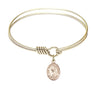 Smooth Bangle Bracelet with a Saint Marcellin Champagnat Charm